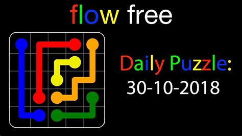 Flow free - weekly puzzles solutions - Back to Regular Pack. Flow Free is a simple yet addictive puzzle game. Connect matching colours with pipe to create a Flow. Pair all colours, and cover the entire board to solve each puzzle. But watch out, pipes will break if they cross or overlap! Free play through hundreds of levels, or race against the clock in Time Trial mode.